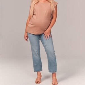 Women’s Abercrombie maternity ankle straight jeans with belly band size 31/12 R